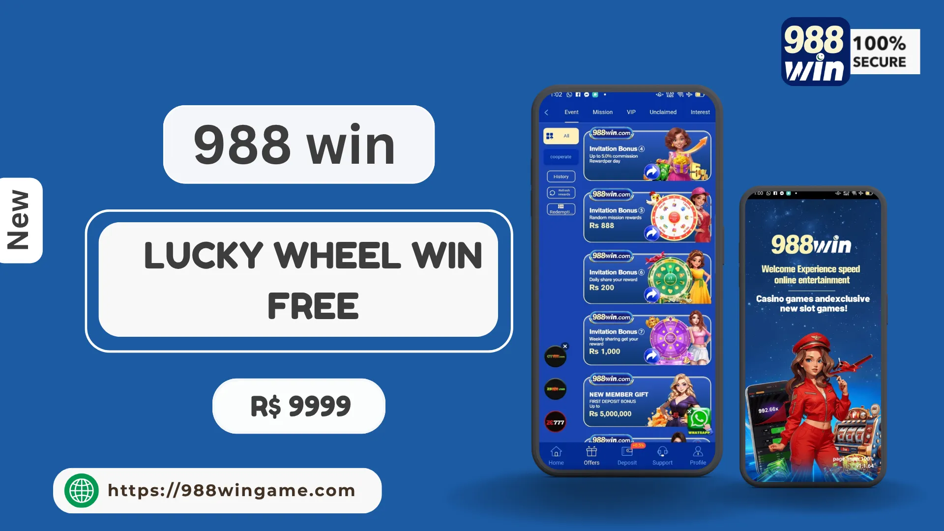 988 win lucky wheel